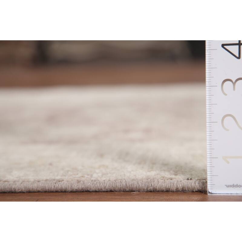 Hand Knotted Oriental 100% Wool Carpet Transitional All-Over Brown Oushak Area Rug - 6' 0'' X 3' 7''