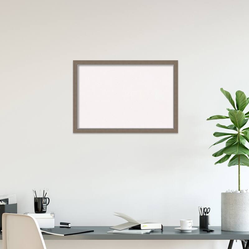 Eva Narrow Framed White Corkboard Bulletin Board