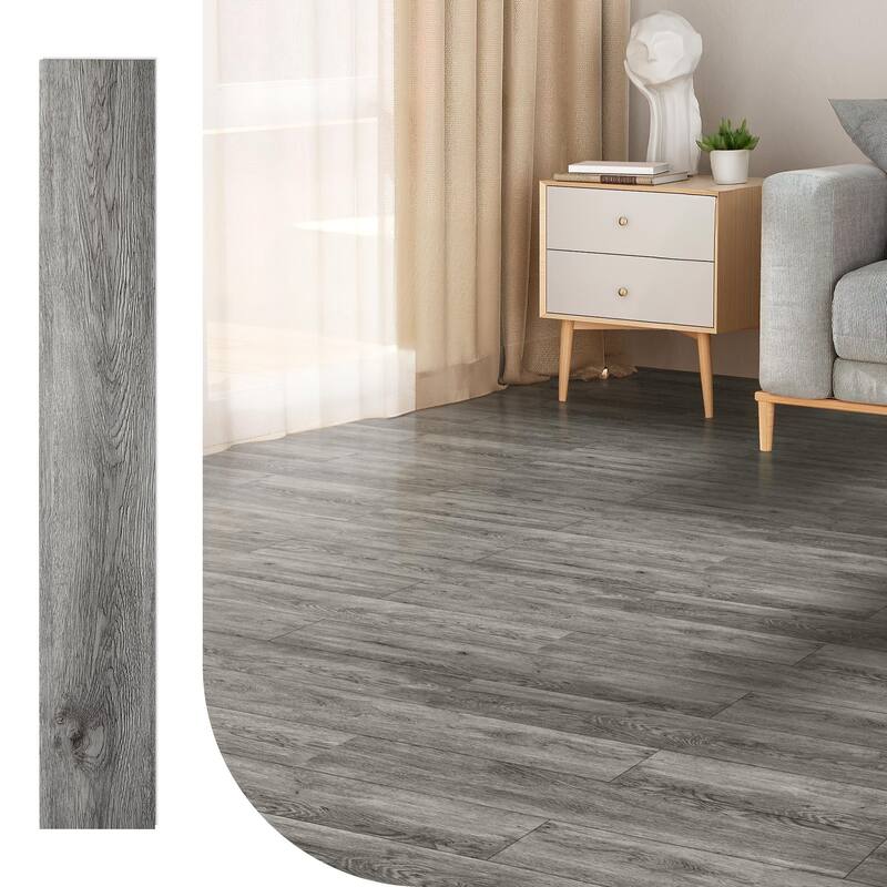 Art3d 10pcs 48"x7.2" Click-lock Wood Grain Flooring Cover 24 Sq.Ft.