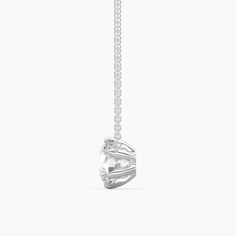 Auriya 14k Gold Lab Grown Round Diamond Floating Solitaire Pendant | (0.25 to 2.00 ct. tw.) (F-G Color, VS Clarity)