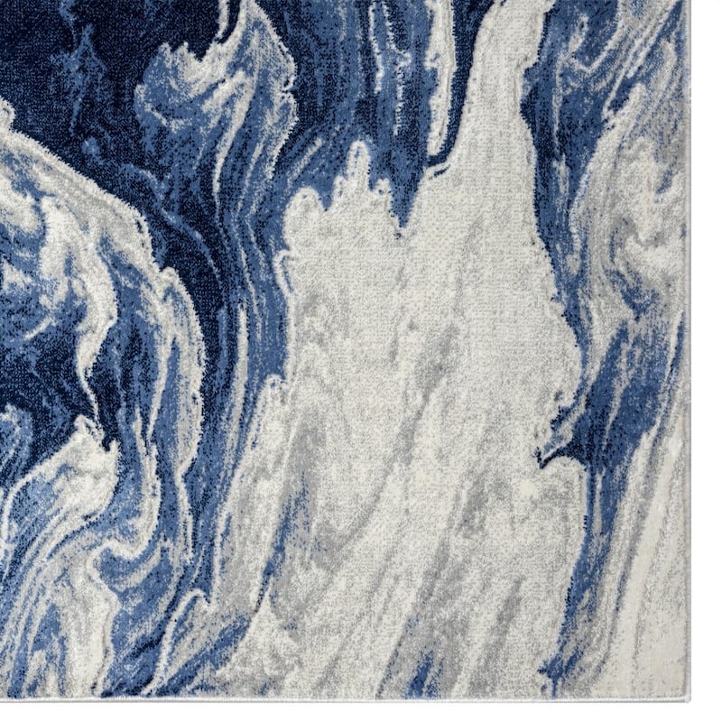 Luxe Weavers Marble Abstract Clouds Swirl Area Rug