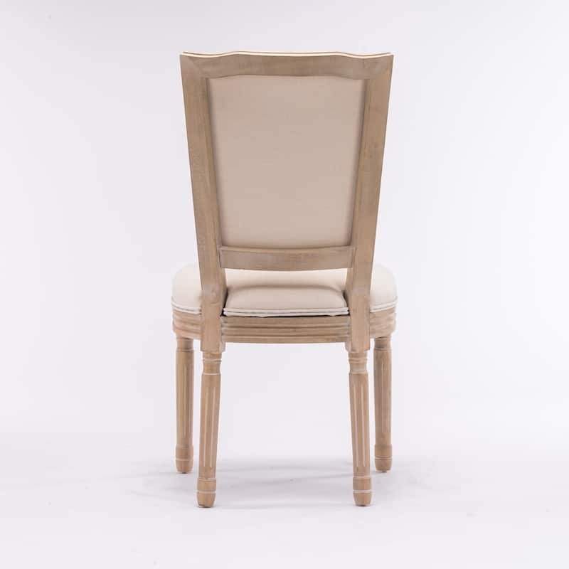 Frame Antique Painting Square Rattan Back Dining Chair