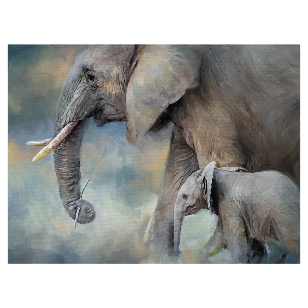 Elephant Family by Studio Arts Canvas Art Print