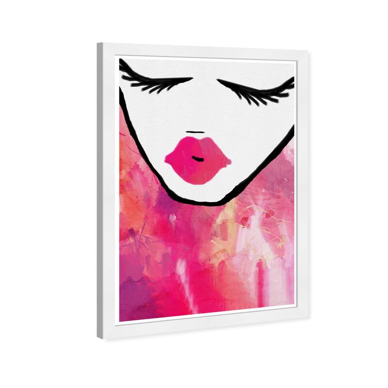 Wynwood Studio Prints Fashion and Glam Dreaming her Pink and Hot Pink Glam Wall Art Canvas Print