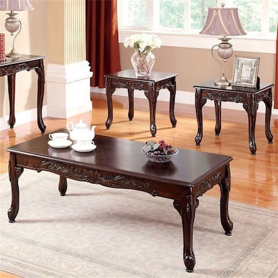 3 Piece Wooden Table Set