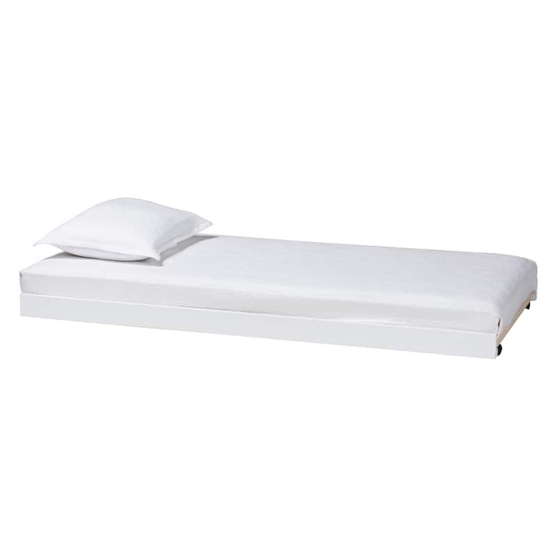 Lucera Trundle - Underbed Low-Profile Rolling Base for Daybeds and Guest Rooms - White - Twin