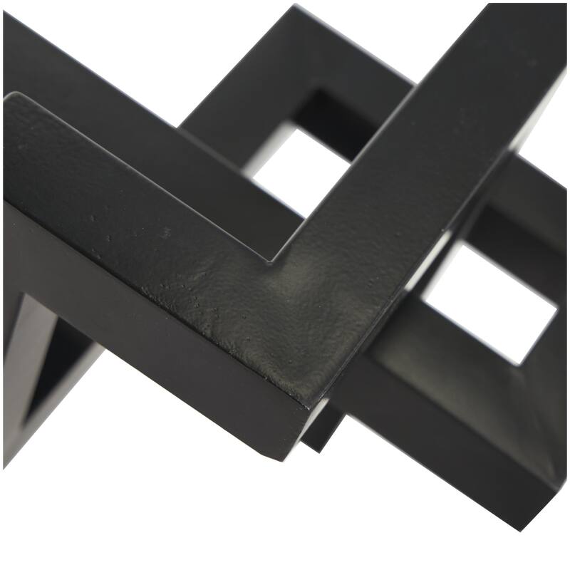 Metal Geometric Abstract Shaped Decorative Sculpture - Black or Gold - Roche River Decor