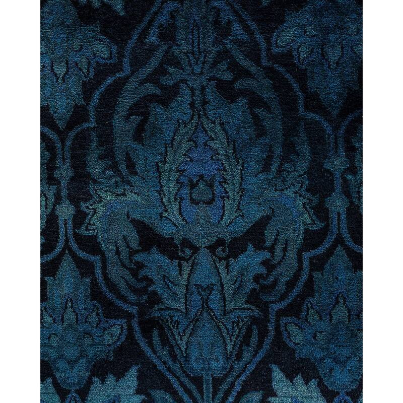 Vibrance One-of-a-Kind Hand-Knotted Area Rug - Black, 7' 10" x 9' 10" - 7' 10" x 9' 10"