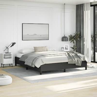 vidaXL Bed Frame, Faux Leather, No Mattress