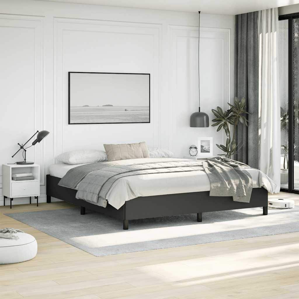 vidaXL Bed Frame, Faux Leather, No Mattress