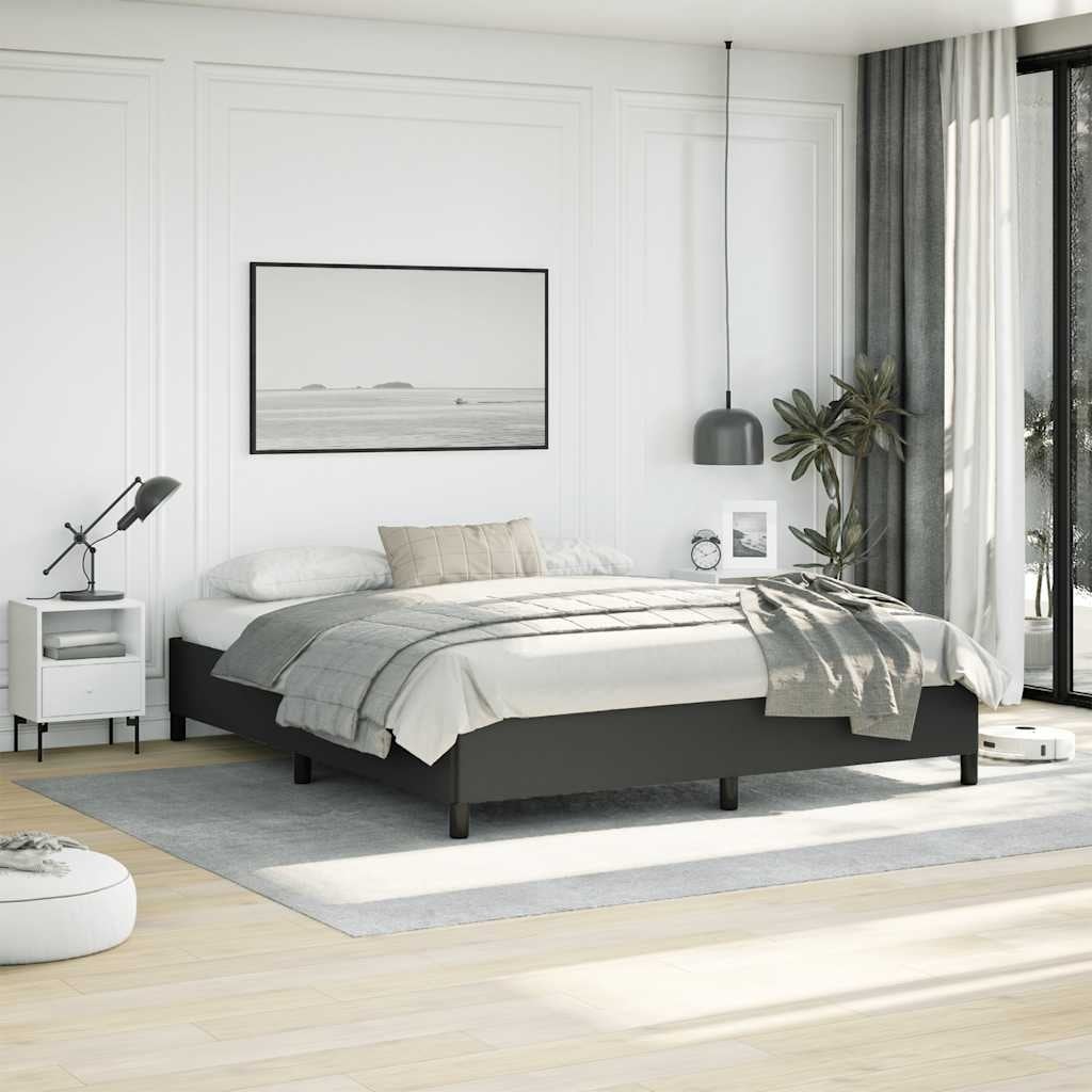 vidaXL Bed Frame, Faux Leather, No Mattress