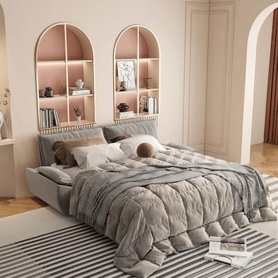 Versatile 3-in-1 Queen Size Velvet Pull-Out Sofa Bed with Chaise Lounge, Durable Steel Frame, Convertible Sleeper Loveseat