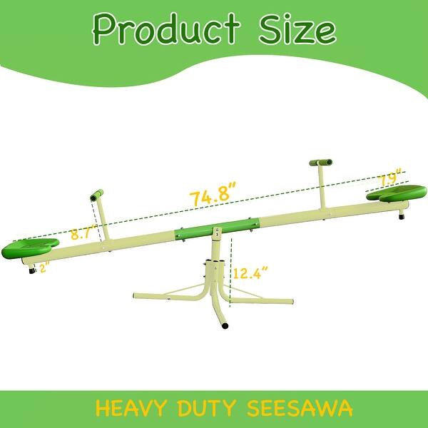 Upgraded Seesaw,Swiveling 360 Degrees Toddlers Sit and Spin Teeter Totter,