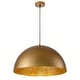 preview thumbnail 52 of 50, 1-Light Industrial Farmhouse Oversized Pendant Gold Leaf Hammered Semi-Sphere Dome Pendant Light for Kitchen Island