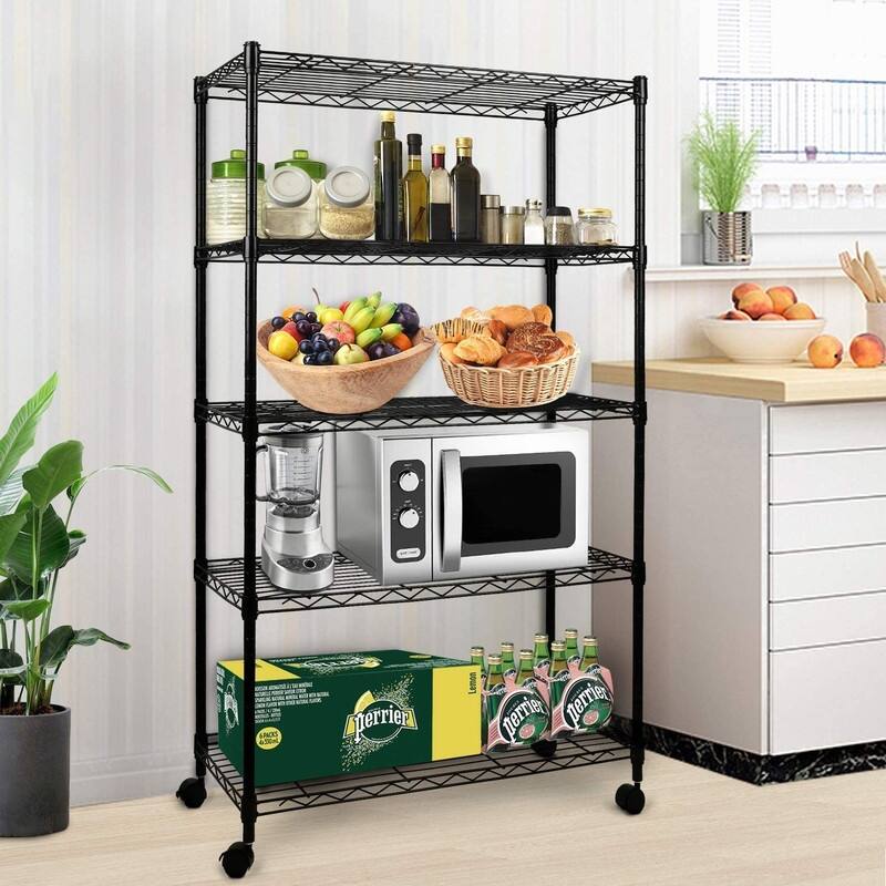 5-Tier Heavy Duty Storage Shelving Unit with Adjustable Feets