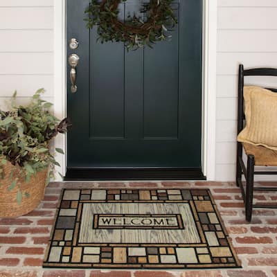 Mohawk Home Doorscapes Welcome Drifted Nature Recycled Rubber Door Mat