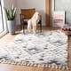 preview thumbnail 4 of 50, SAFAVIEH Moroccan Tassel Shag Kobi 2-inch Thick Rug 3' x 5' - Ivory/Grey