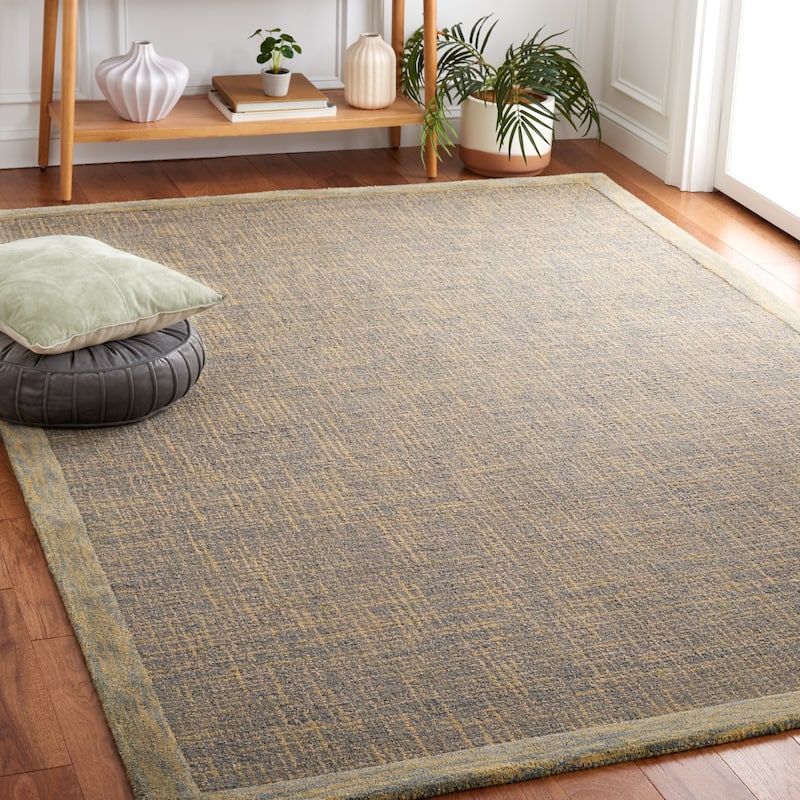 SAFAVIEH Handmade Abstract Filiz Modern Wool Rug - 8' x 10' - Gold/Grey