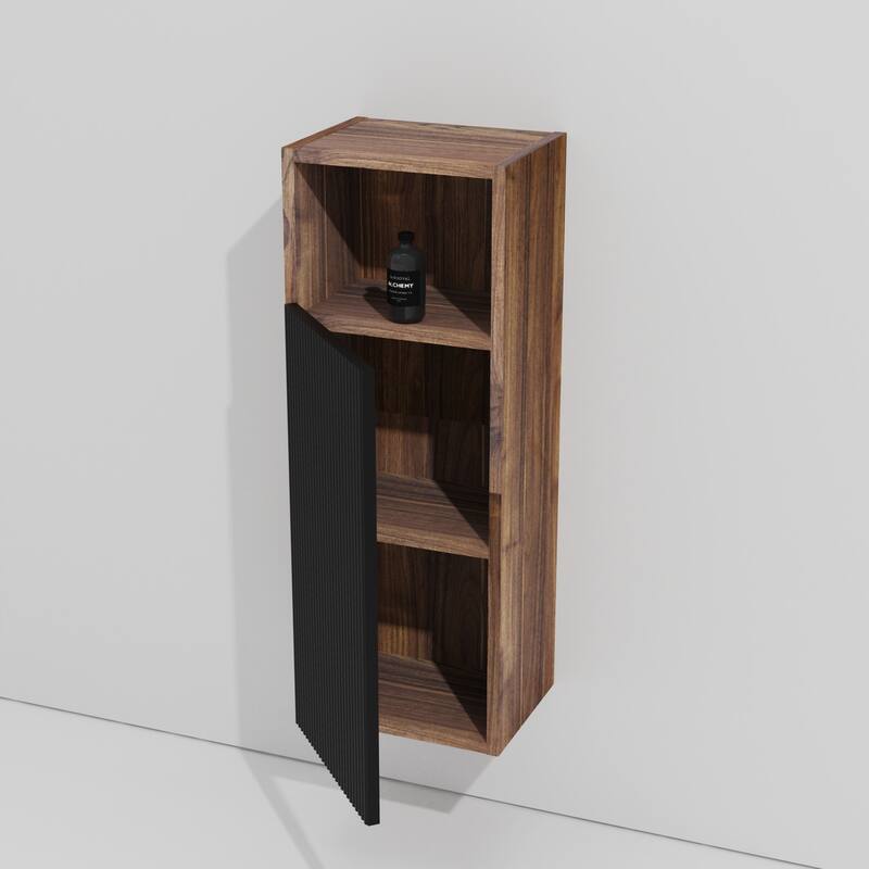 GDFStudio - Floating Wall-Mounted Side Cabinet, Handle-Free Storage Cabinet