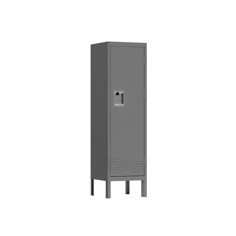 1 Door Tall Single Metal Locker-Retro Style Storage Cabinet--Industrial Furniture