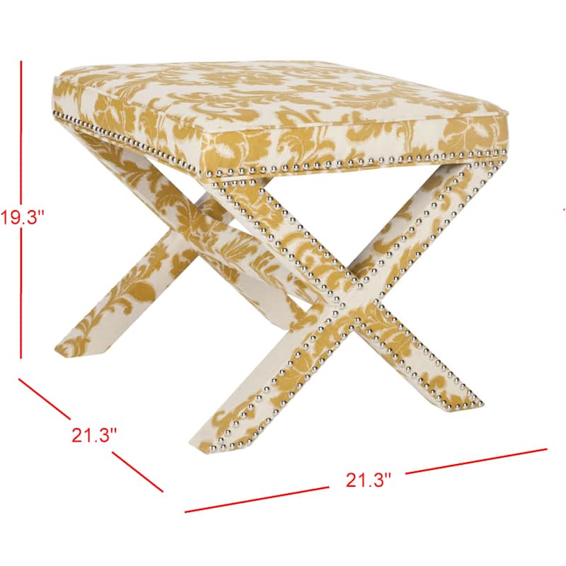 SAFAVIEH Shavonne X-Bench Ottoman