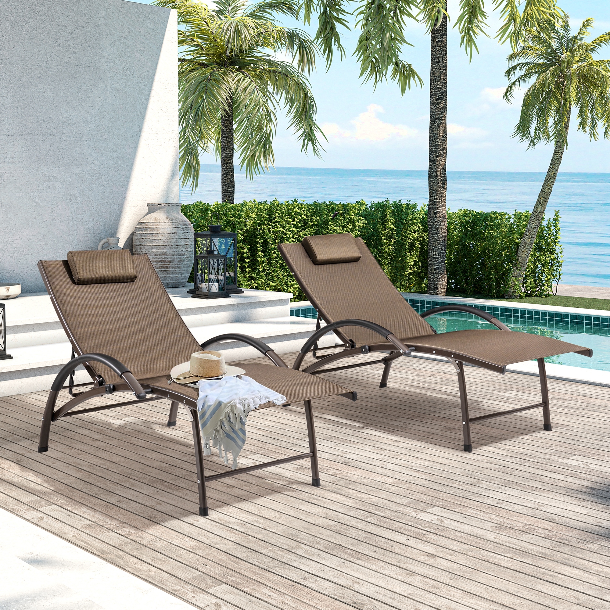 Reclining chaise discount outdoor