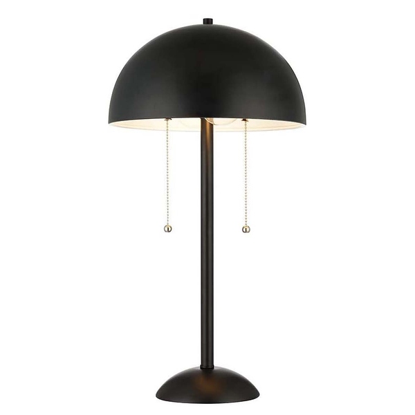 Metal dome top table lamp