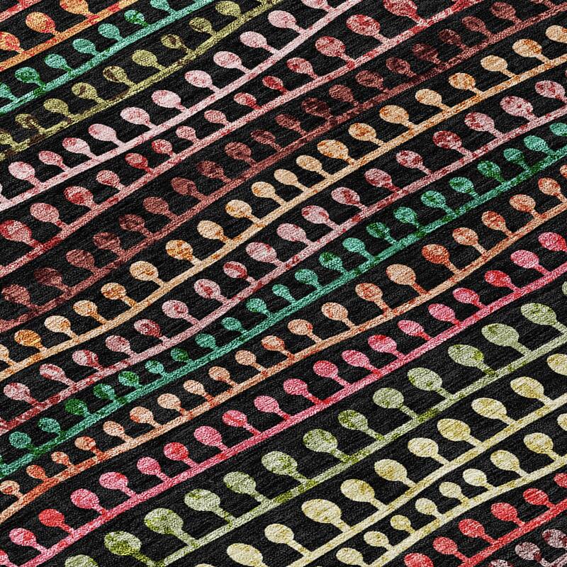 HomeRoots Striped Transitional Rectangle Outdoor Rug