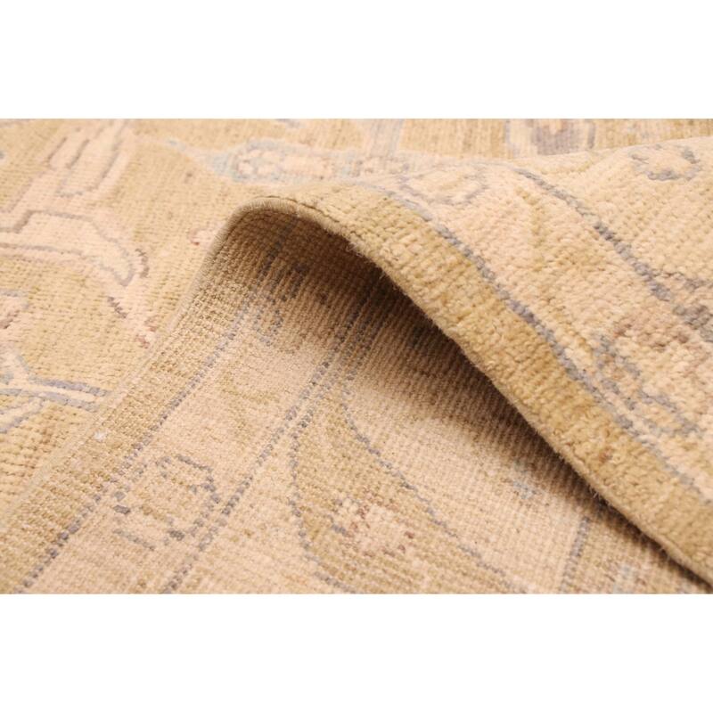 ECARPETGALLERY Hand-knotted Peshawar Oushak Gold Wool Rug - 8'1 x 9'10