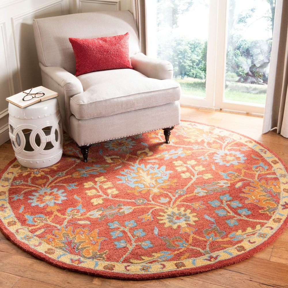 SAFAVIEH Handmade Heritage Poppy Traditional Oriental Wool Rug