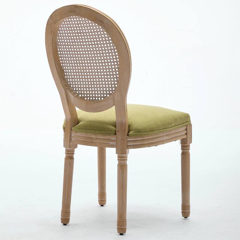 Set of 2 French Style Dining Chairs with Solid Wood Frame