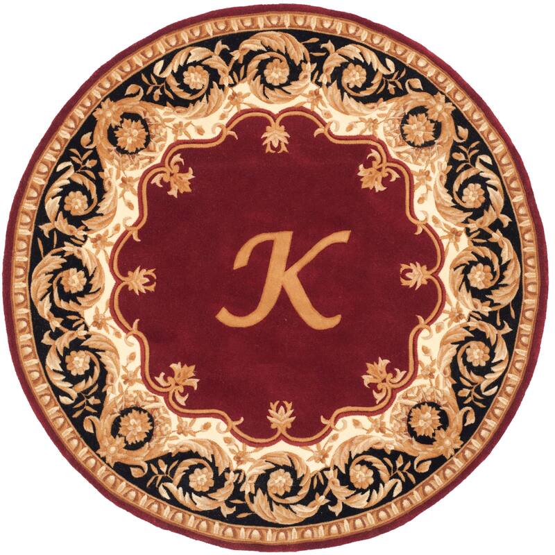 SAFAVIEH Handmade Naples Bojka Traditional Oriental Wool Rug - 6' x 6' Round - Maroon K - Round