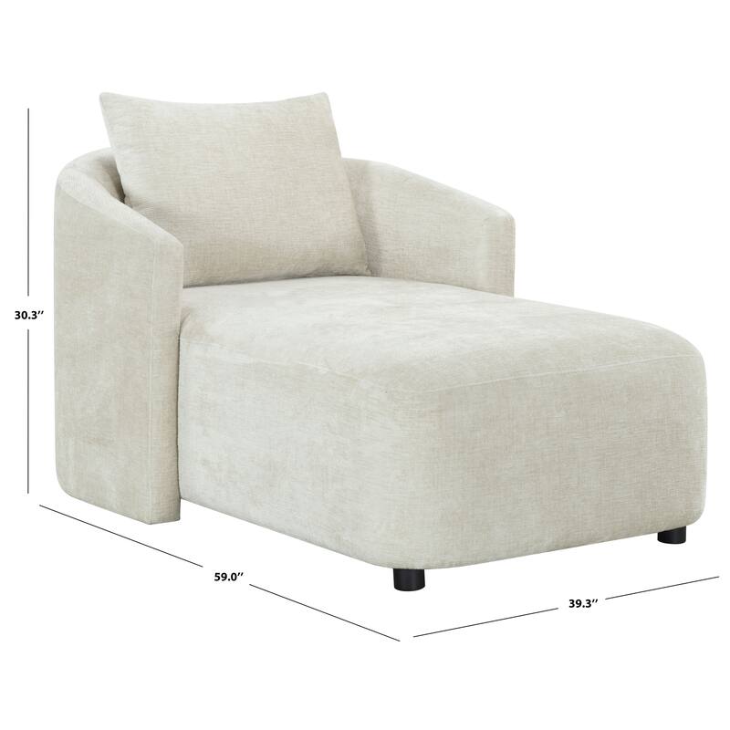 SAFAVIEH Couture Gwendelyn Chaise Lounge - 59"W x 39"D x 30"H