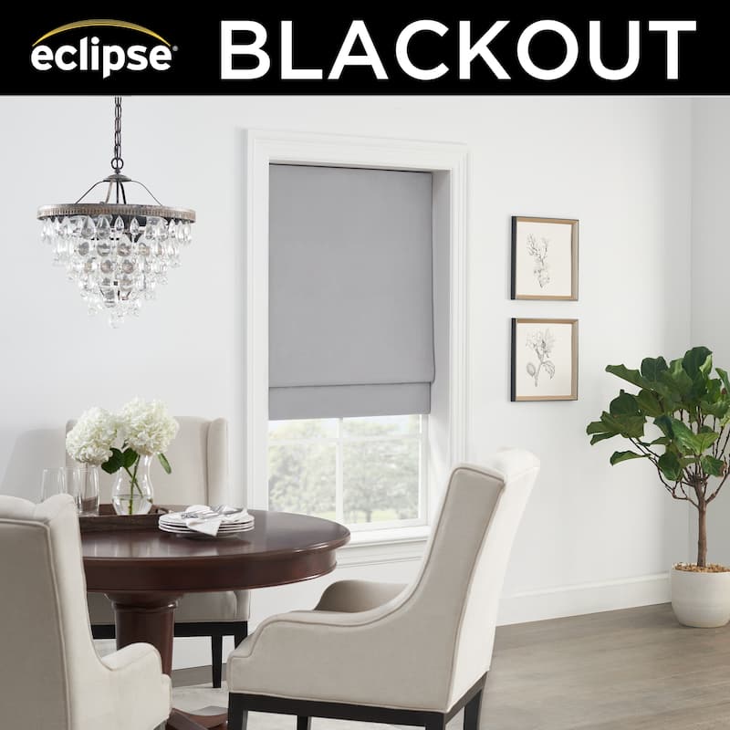 Eclipse Faux Silk 100% Total Blackout Cordless Roman Shade