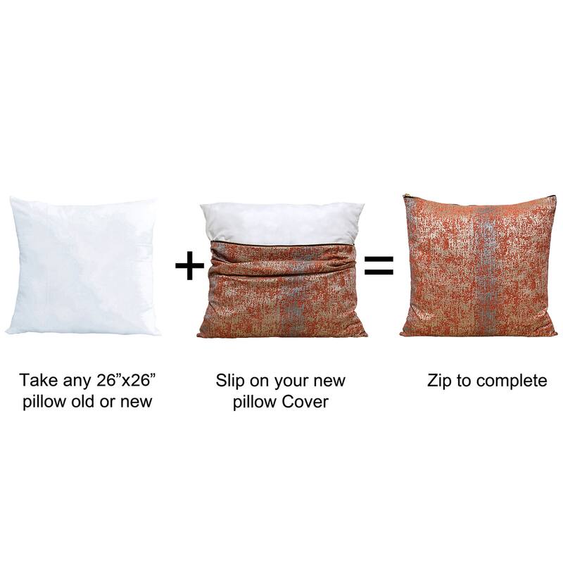 Peralta 2-piece Jacquard Chenille Zipper Pillow Shell Set, NO INSERT
