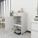 preview thumbnail 11 of 13, Anmytek Robot Vacuum Storage Cabinet with Drawer and Wheels Adjustable Charging Station Organizer