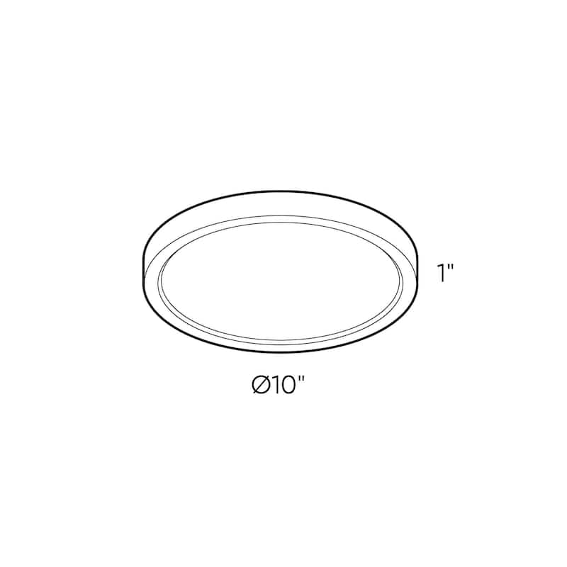 Delta 10 Inch Low Profile Round CCT LED Flushmount - 10 Inch