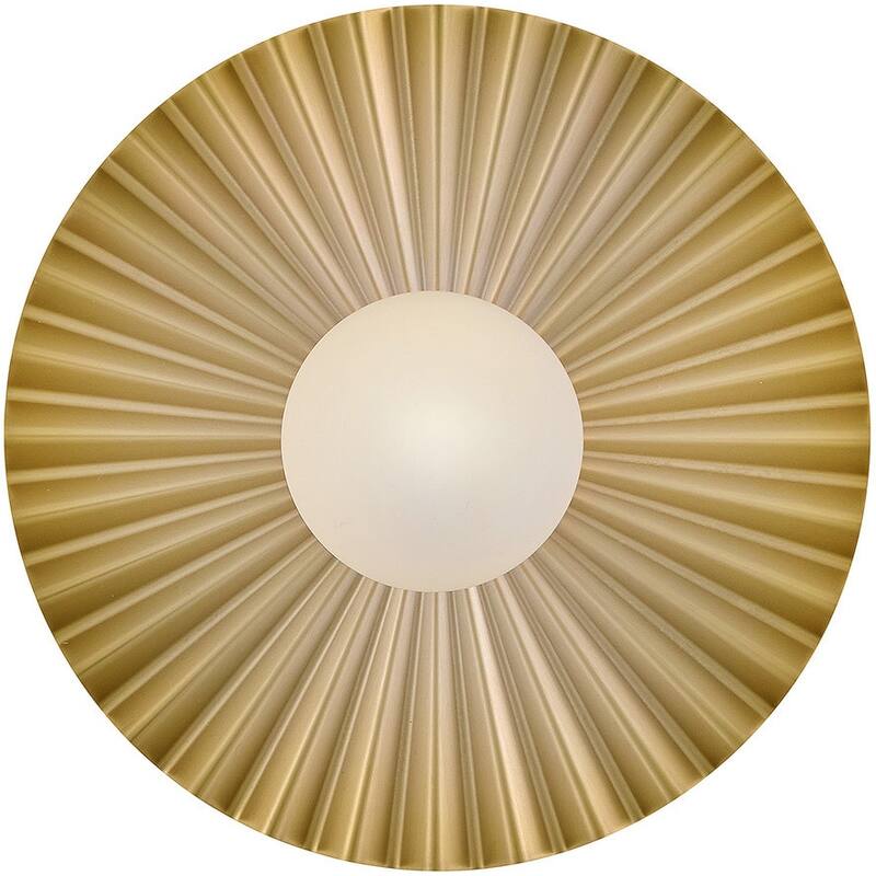 Lark 84393 Stevie 14" Wide Semi-Flush Globe Ceiling Fixture - Lacquered Brass