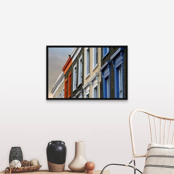 Shop Painted Window Frames On Series Of Terraced Buildings On