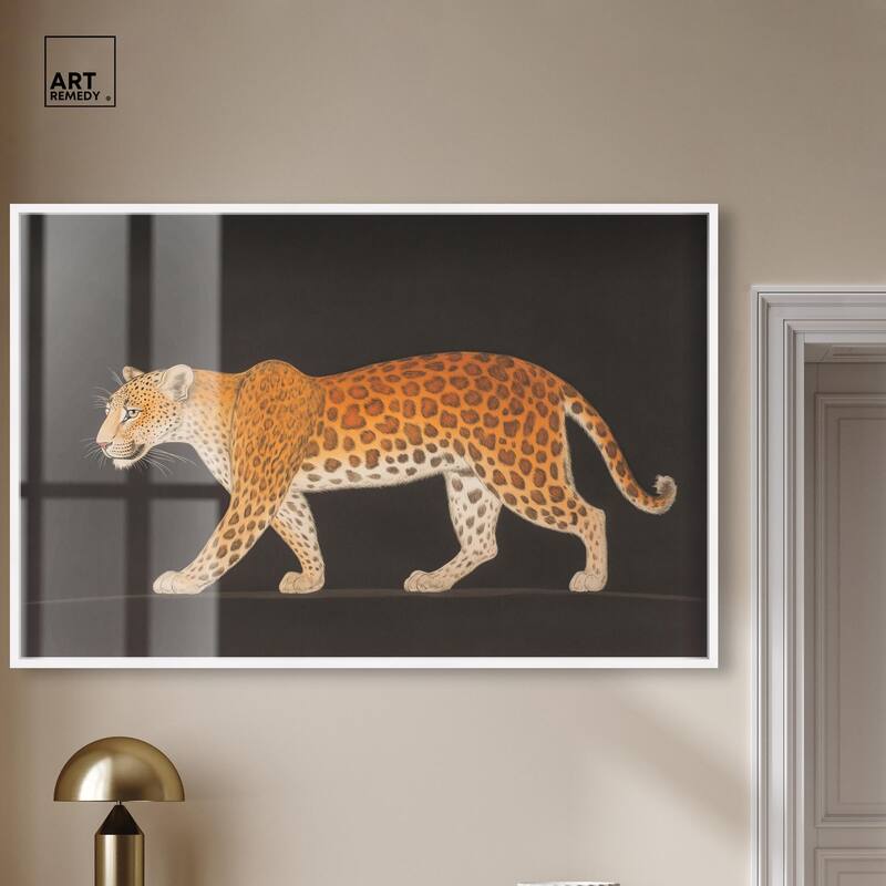 Golden Leopard Shadowbox by Art Remedy
