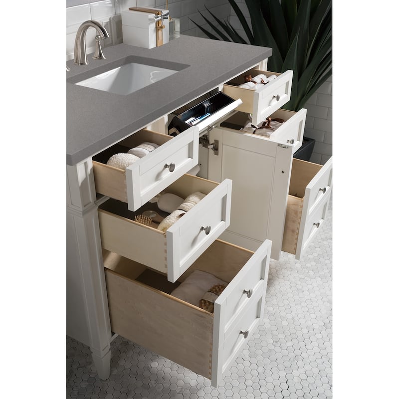 James Martin Vanities Brittany 48" Single Vanity, Bright White
