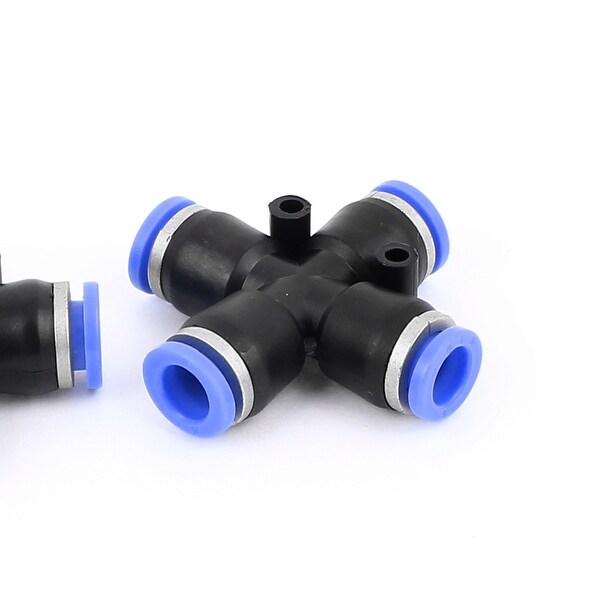 5X 3//8/" 10 mm Pneumatic Equal Cross Union Push In Fitting Quick Connect Air Tube