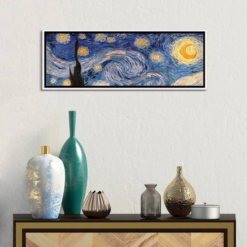 iCanvas "The Starry Night" by Vincent van Gogh Framed Canvas Print