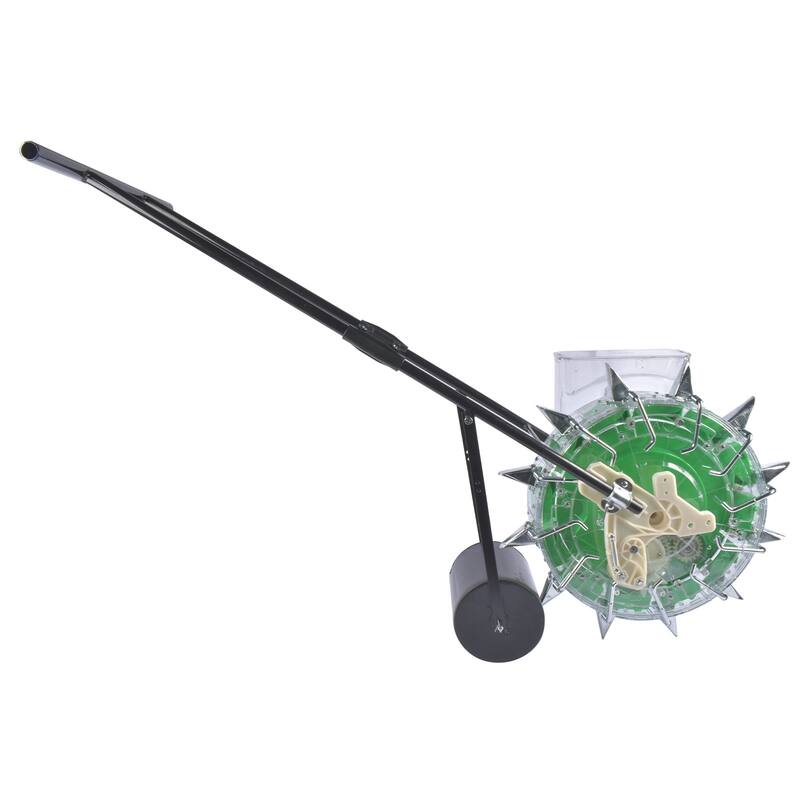 Manual Hand-Push Garden Seeder Roller Seeder for Corn Soybean Peanut Cotton Precise Planting - Green