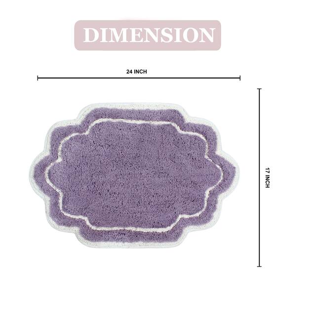 Home Weavers Allure Collection Absorbent Cotton, Machine Washable and Dry Bath Rugs