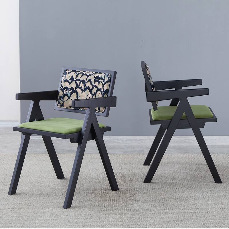 Armrest Solid Wood Dining Chair, Living Room Chair