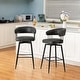 preview thumbnail 32 of 42, Glitzhome 26 or 31 Inches Modern Upholstered Swivel Counter Height Bar Stools