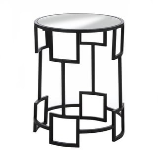 22 Peacock Design Glass /& Metal Side Table by Trademark Innovations