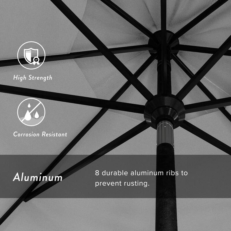 California Umbrella 11-Foot Round Aluminum, Crank Open Collar Tilt Patio Umbrella, Sunbrella Fabric