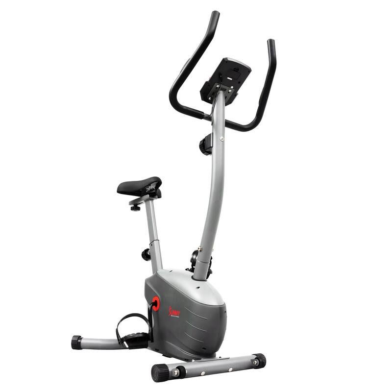 Sunny Health & Fitness Performance Interactive Series Upright Bike - SF-B220030 - Gray - 30.7L x 9.8W x 23.2H